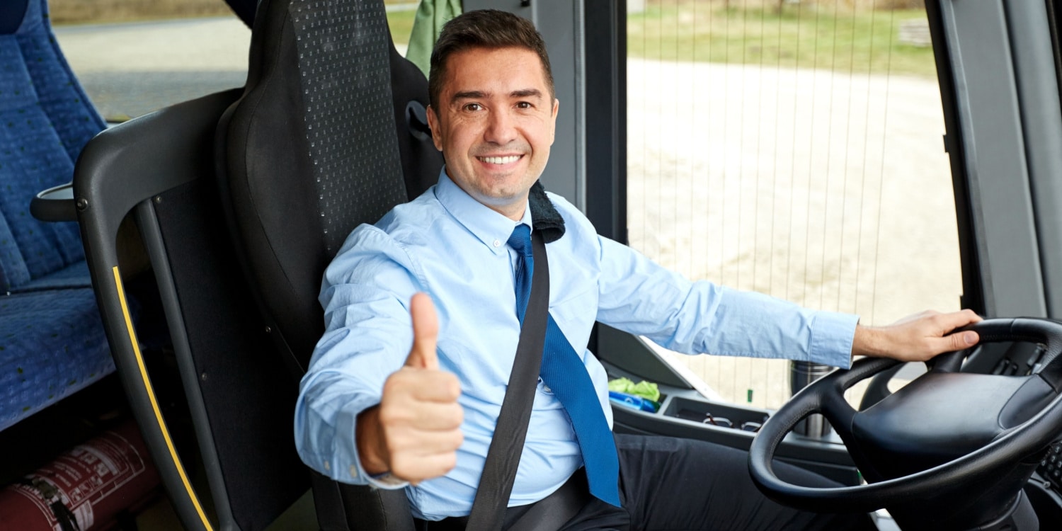 A man with a non-trucking CDL job as a bus driver